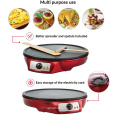 Máquina de crepes eléctrica 1000W hornear crepe fabricante de crepes sartén de pizza antiadherente 12 pulgadas máquina de crepes eléctrica